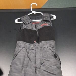 Snozu Black Kids Insulated Snow Bibs